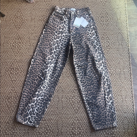 Leopard Denim Stary Jeans Ganni - Picture 5 of 10